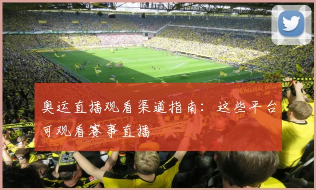奥运直播观看渠道指南:这些平台可观看赛事直播