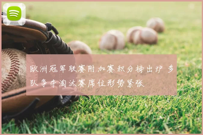 欧洲冠军联赛附加赛积分榜出炉 多队争夺淘汰赛席位形势紧张